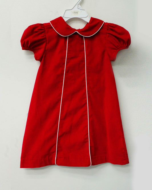 Red Corduroy Audrey Dress
