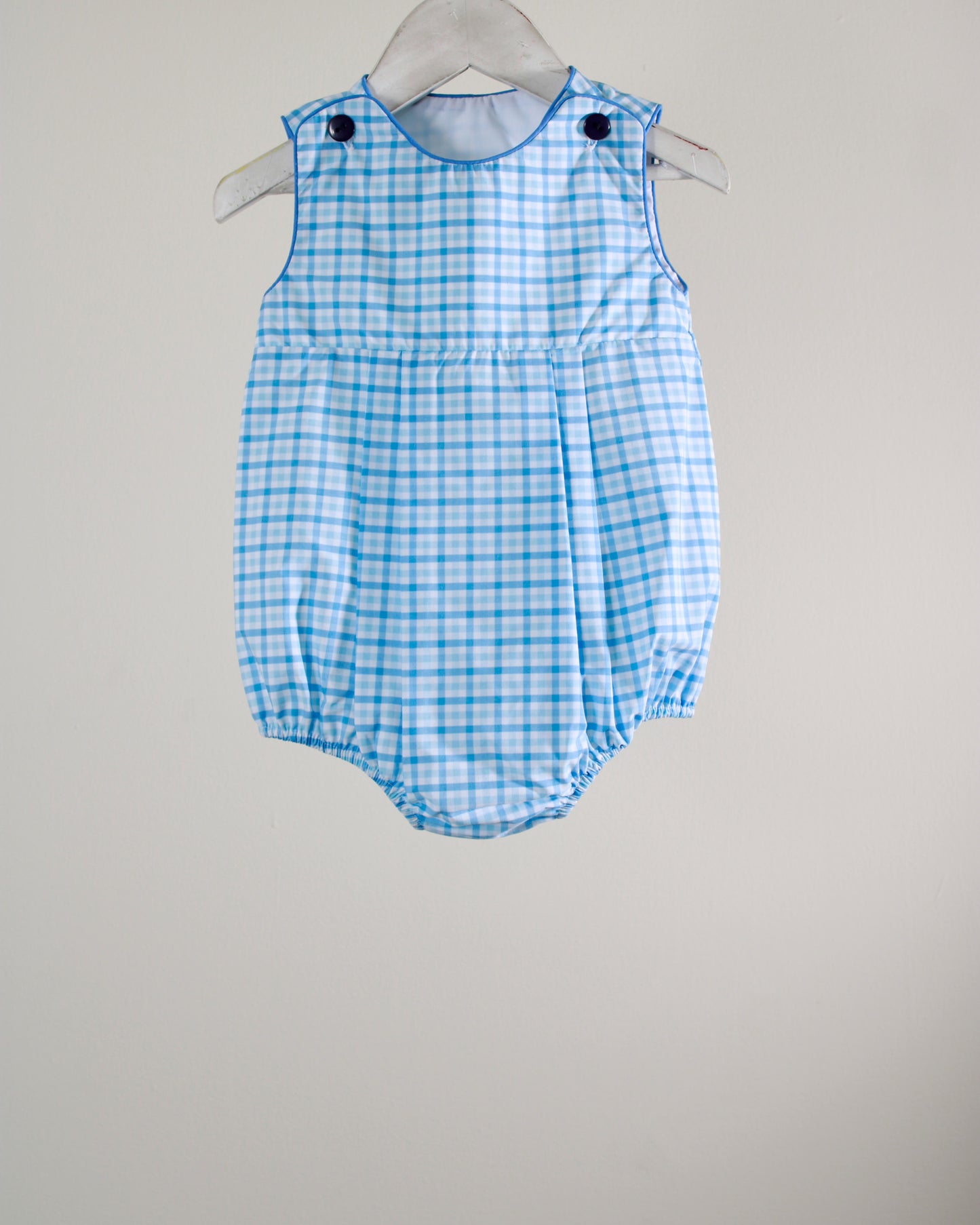 Light Blue Plaid Isaac Bubble