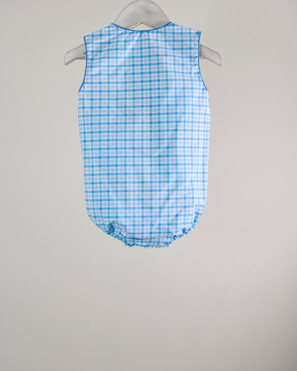 Light Blue Plaid Isaac Bubble