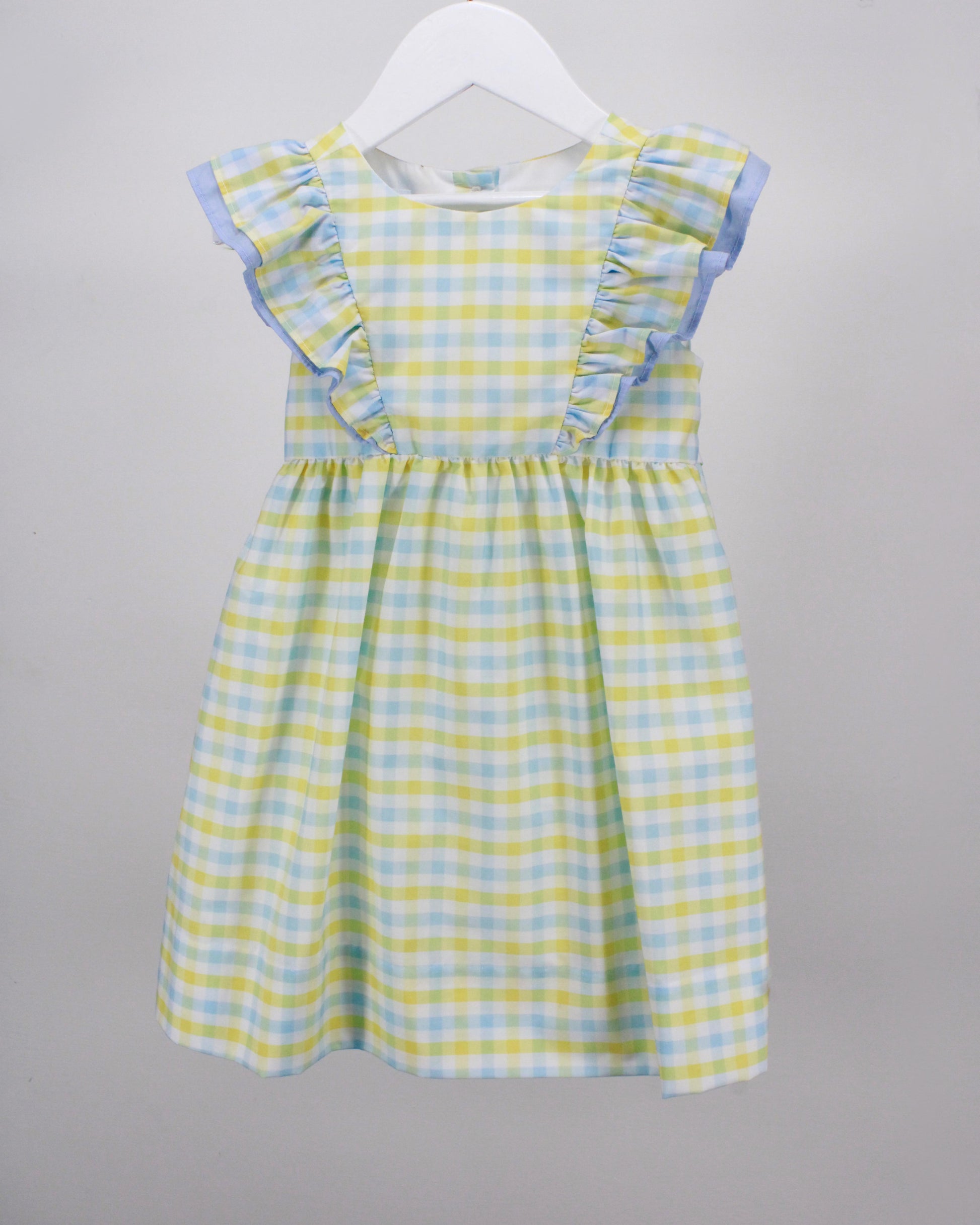 Yellow and Light Blue Plaid Morgan Dress 4T Yellow and Light Blue Plaid Morgan Dress 4T